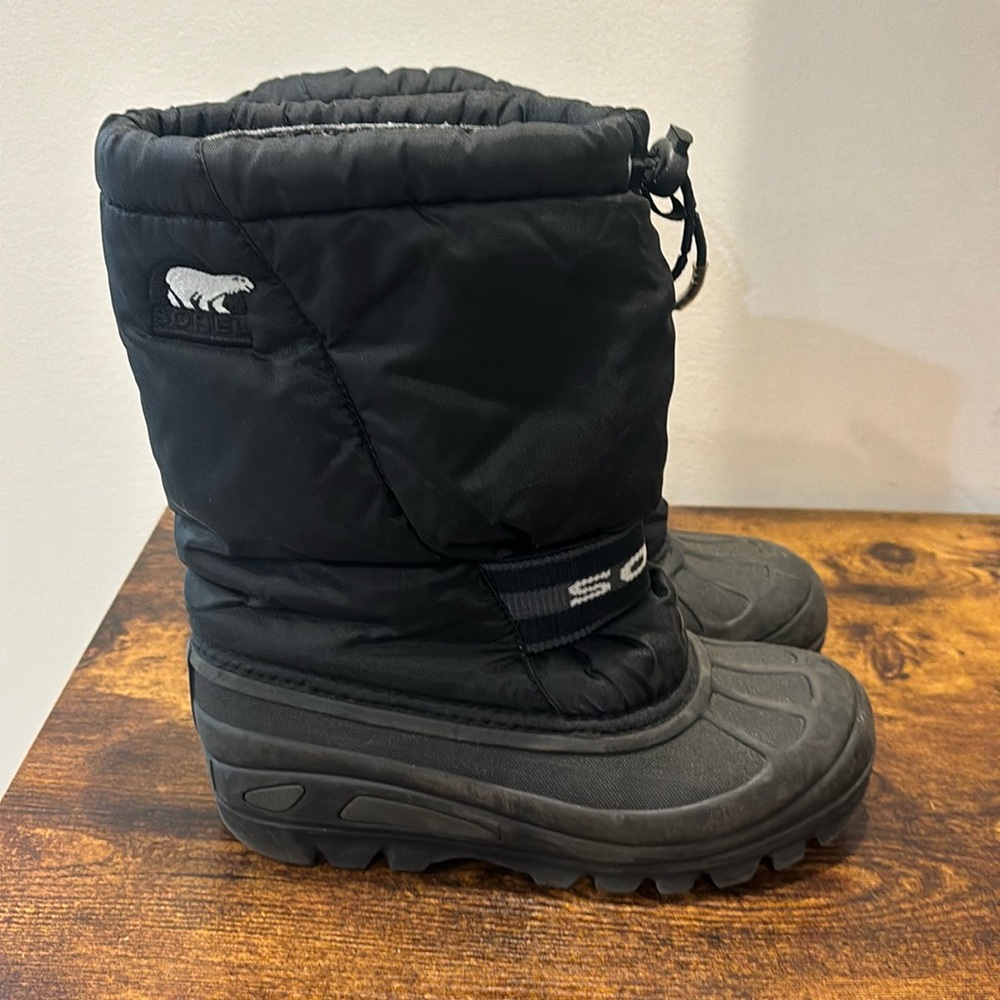 Sorel Kids Black Winter Snow Boots